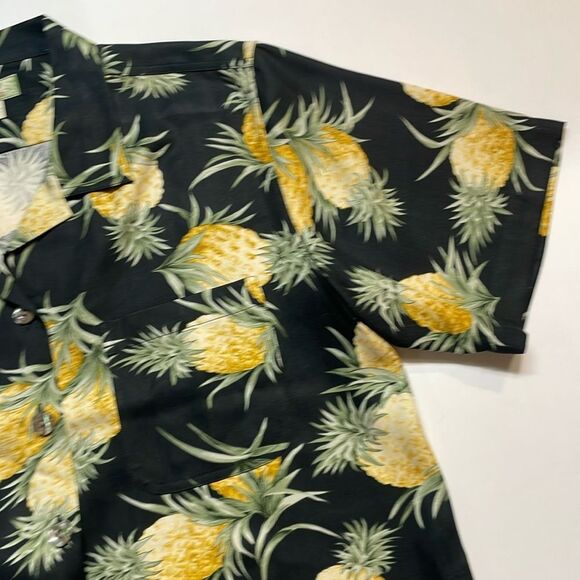 Tommy Bahama Womens Vibrant Silk Tropical Pineapple Print Blouse Sz M - Picture 4 of 8